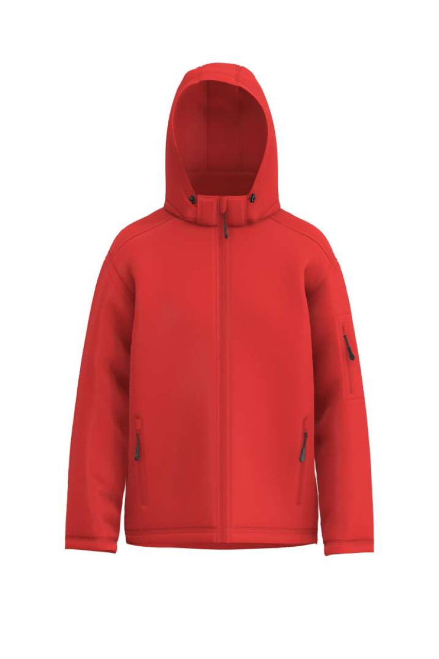 MEN’S 3-LAYER DETACHABLE HOODED SOFTSHELL JACKET