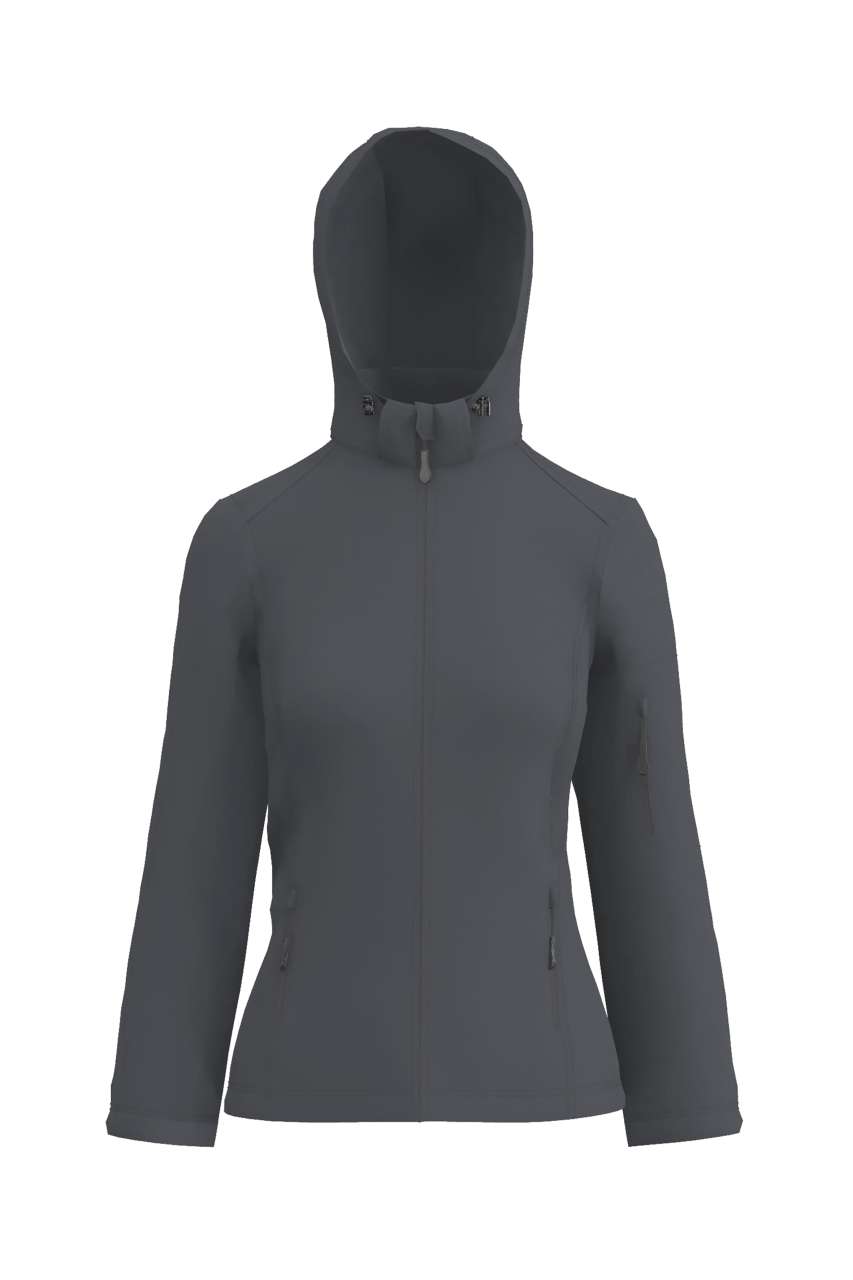 WOMEN’S 3-LAYER DETACHABLE HOODED SOFTSHELL JACKET
