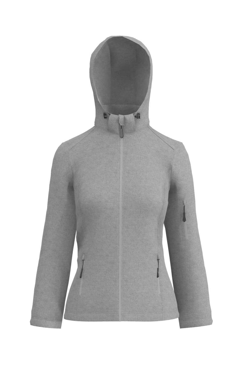 WOMEN’S 3-LAYER DETACHABLE HOODED SOFTSHELL JACKET