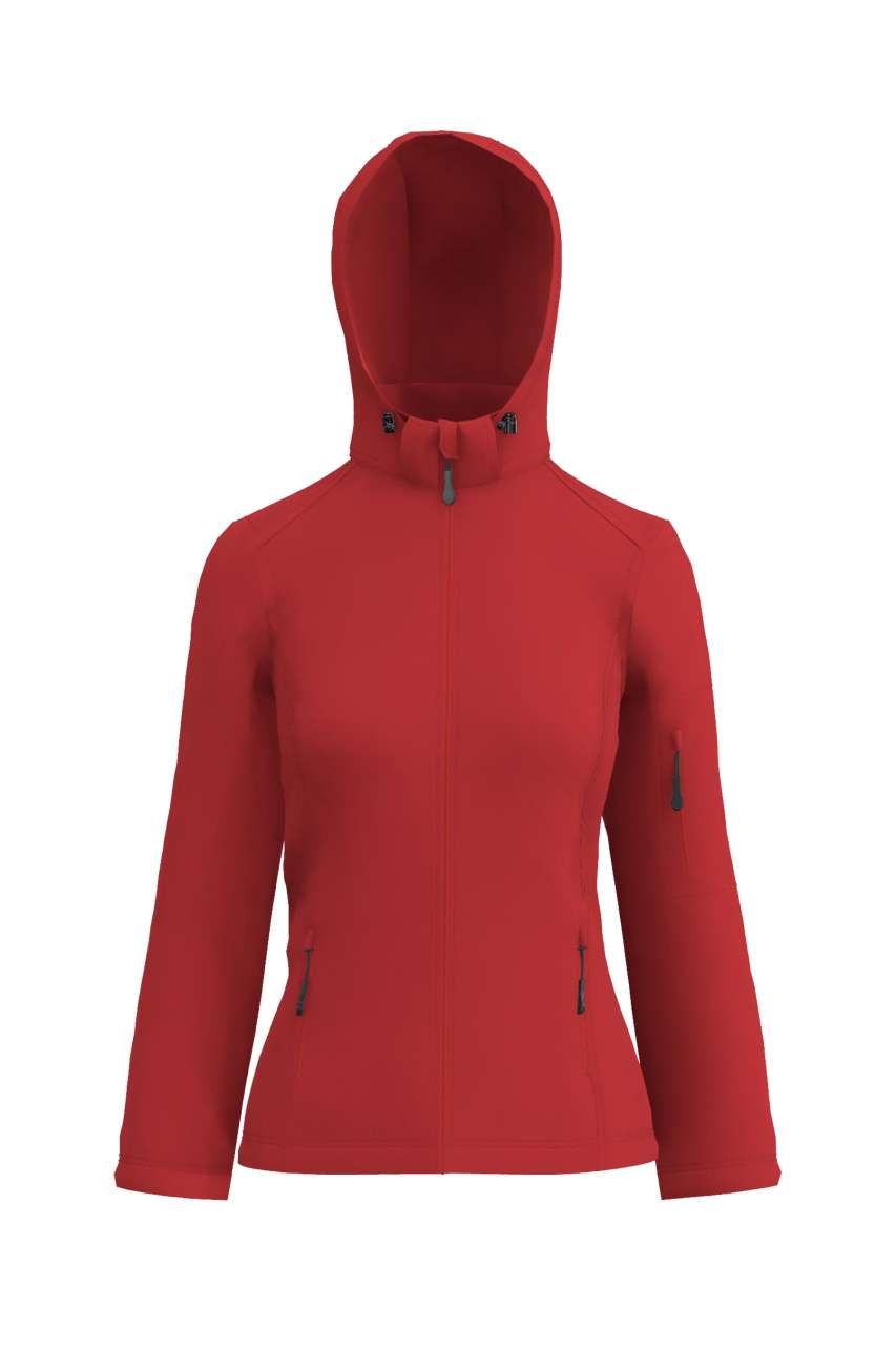 WOMEN’S 3-LAYER DETACHABLE HOODED SOFTSHELL JACKET