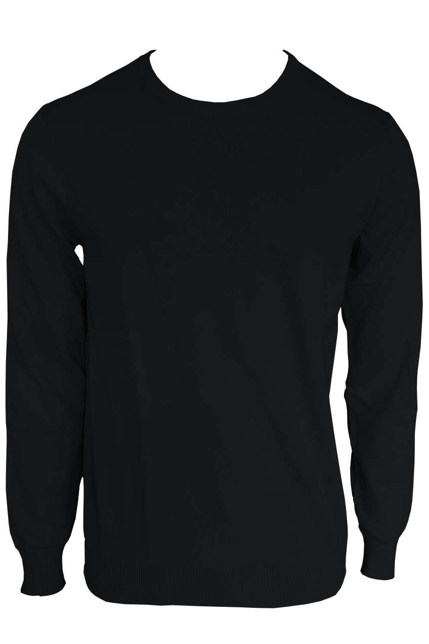 MEN’S CREW NECK FINE GAUGE COTTON PULLOVER