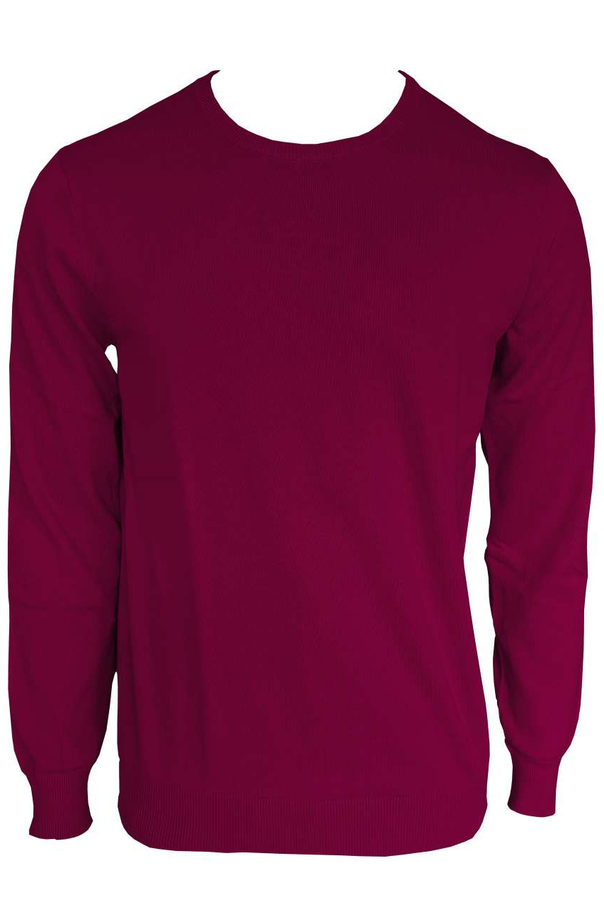 MEN’S CREW NECK FINE GAUGE COTTON PULLOVER