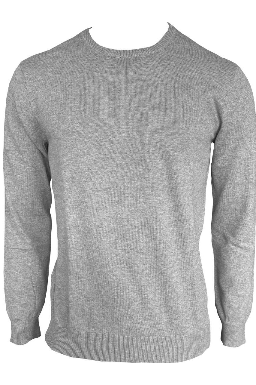MEN’S CREW NECK FINE GAUGE COTTON PULLOVER