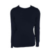 WOMEN’S CREW NECK FINE GAUGE COTTON PULLOVER
