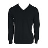 MEN’S V-NECK FINE GAUGE COTTON PULLOVER