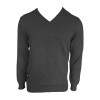 MEN’S V-NECK FINE GAUGE COTTON PULLOVER