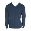MEN’S V-NECK FINE GAUGE COTTON PULLOVER
