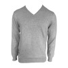 MEN’S V-NECK FINE GAUGE COTTON PULLOVER