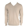 MEN’S V-NECK FINE GAUGE COTTON PULLOVER