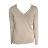 WOMEN’S V-NECK FINE GAUGE COTTON PULLOVER