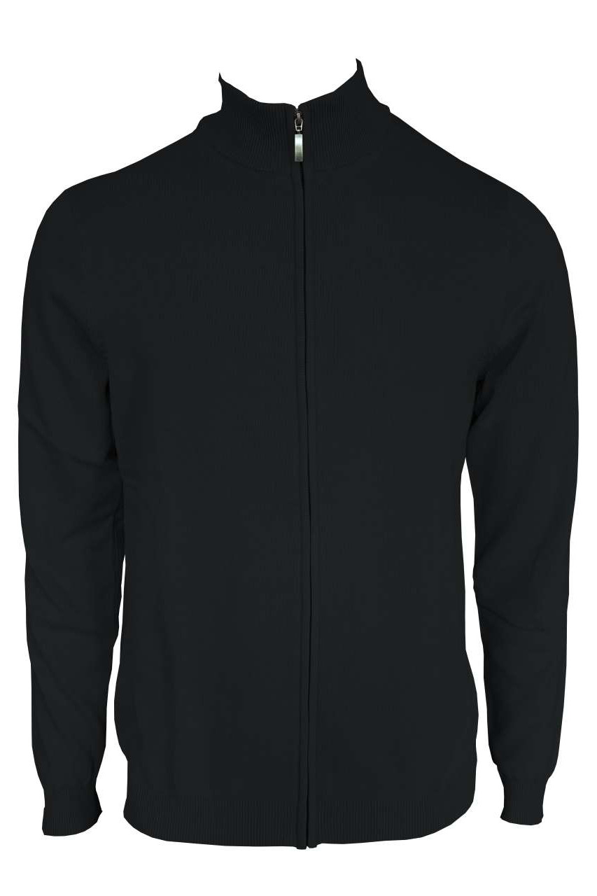 MEN’S FULL ZIP CARDIGAN FINE GAUGE COTTON