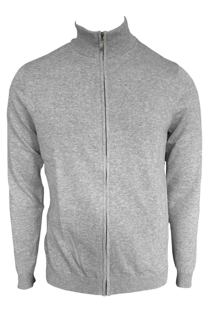 MEN’S FULL ZIP CARDIGAN FINE GAUGE COTTON
