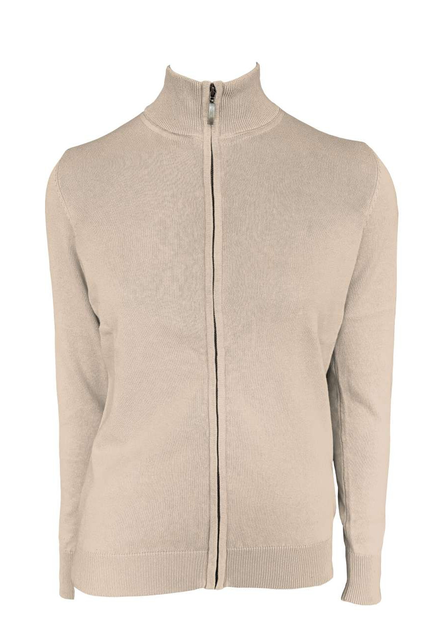 WOMEN’S FULL ZIP CARDIGAN FINE GAUGE COTTON
