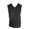 MEN’S V-NECK SLEEVELESS PULLOVER FINE GAUGE COTTON