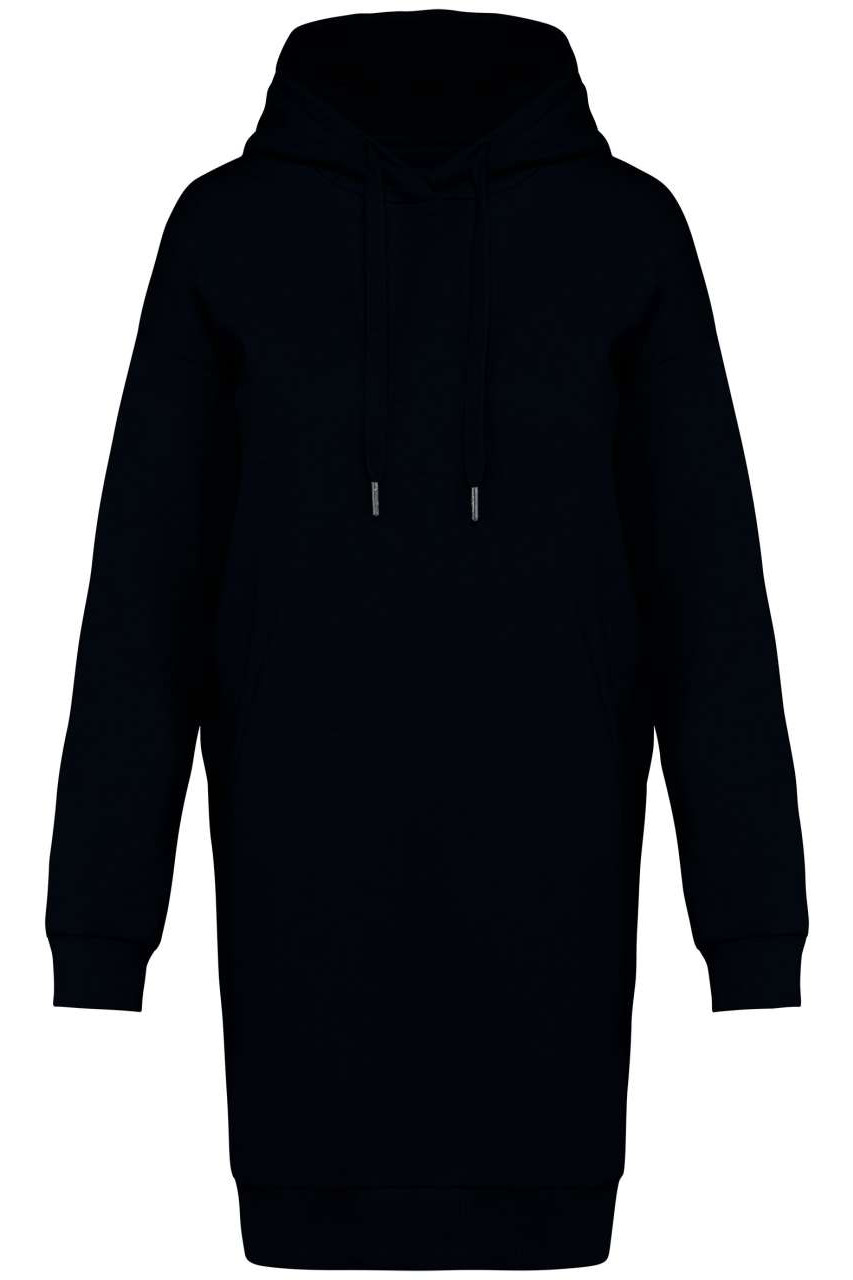 LADIES' ECO-FRIENDLY HOODED SWEATSHIRT DRESS