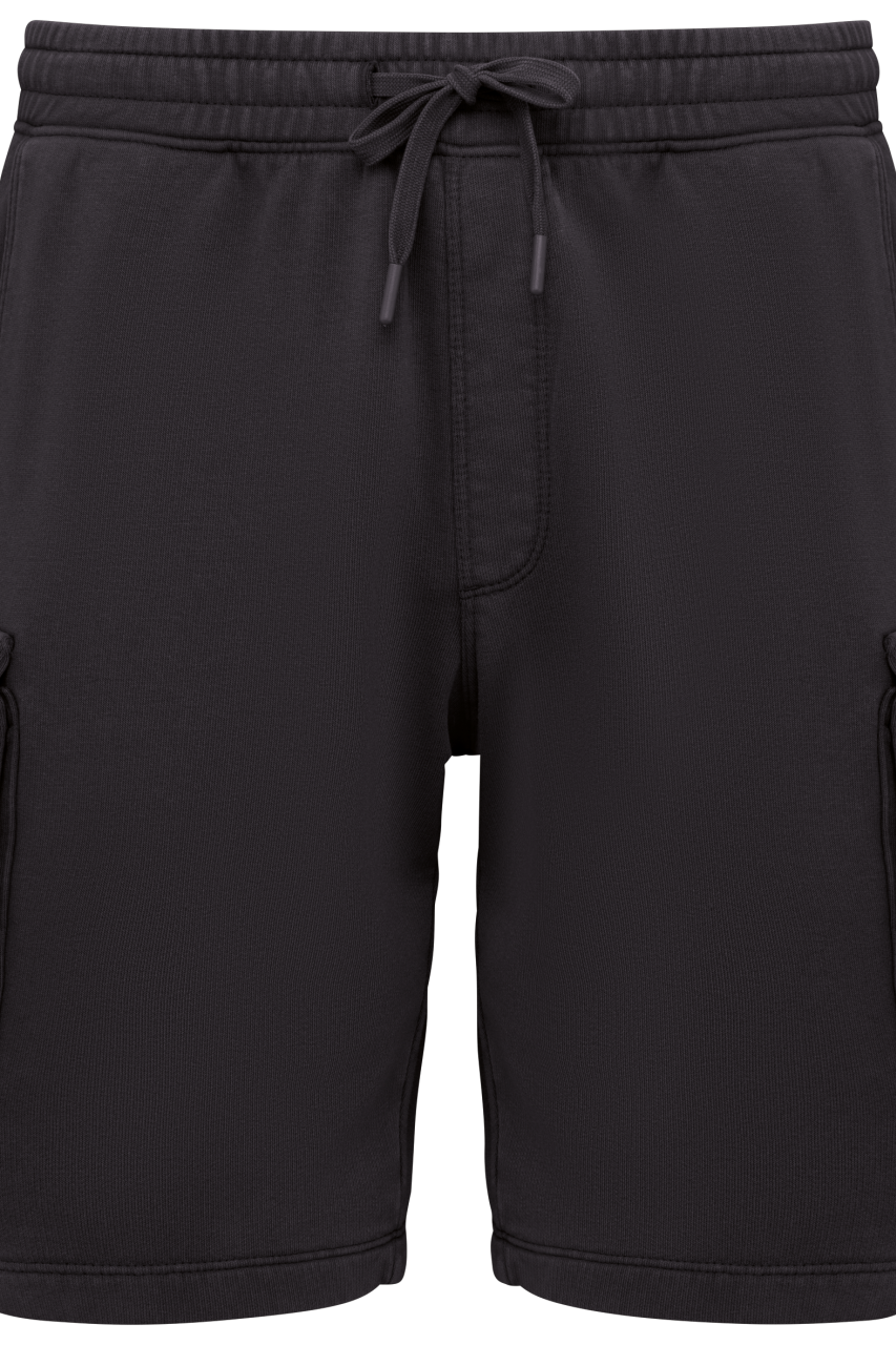 MEN’S FRENCH TERRY WASHED  EFFECT CARGO SHORTS
