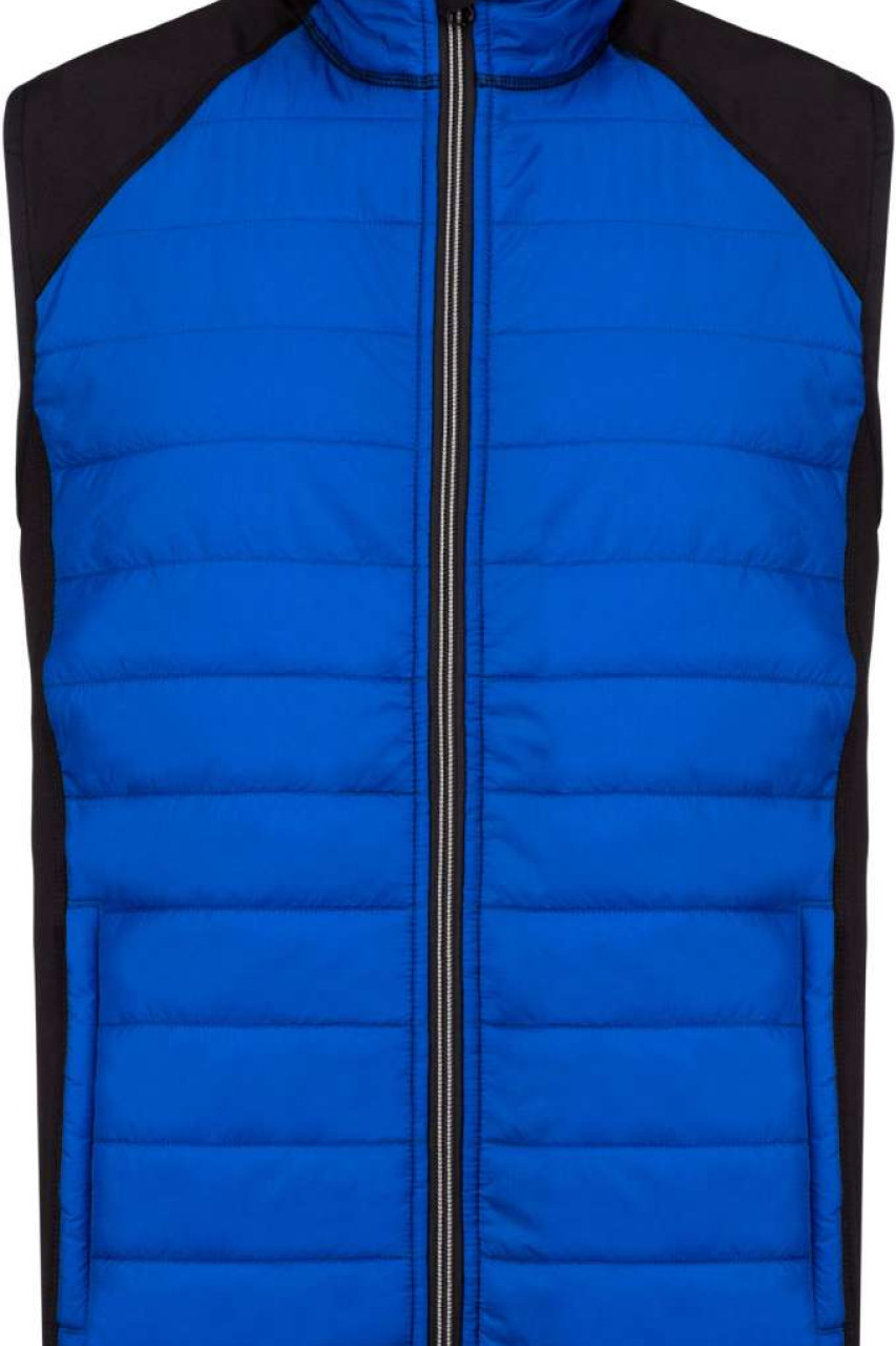 DUAL-FABRIC SLEEVELESS SPORTS JACKET