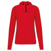 ZIP NECK HOODED SPORTS SWEATSHIRT