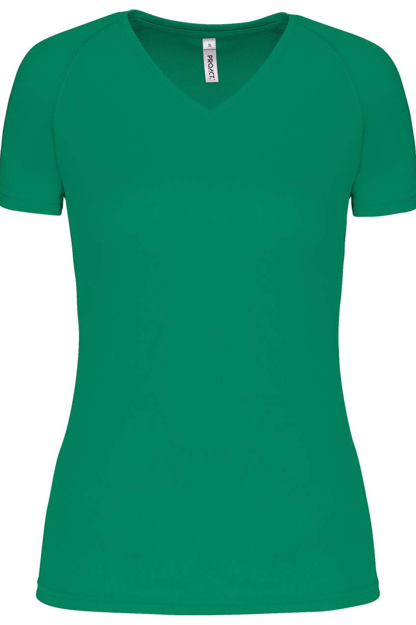 LADIES’ V-NECK SHORT SLEEVE SPORTS T-SHIRT
