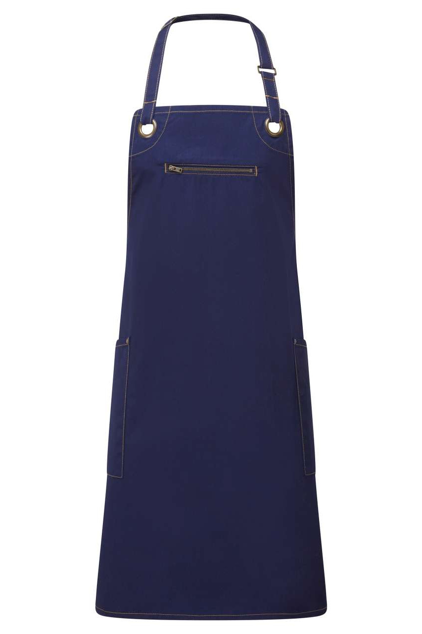 ‘BARLEY’ CONTRAST STITCH SUSTAINABLE BIB APRON