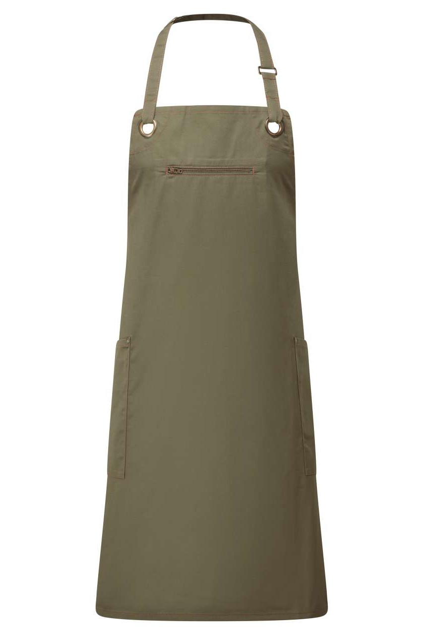 ‘BARLEY’ CONTRAST STITCH SUSTAINABLE BIB APRON