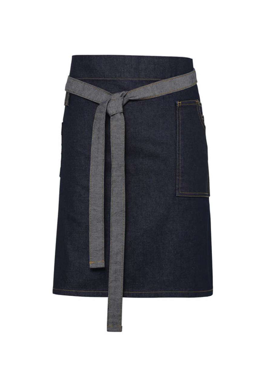 'DIVISION' WAXED LOOK DENIM WAIST APRON