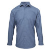 MEN'S CROSS-DYE ROLL SLEEVE POPLIN BAR SHIRT