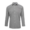 MEN'S LONG SLEEVE GINGHAM COTTON MICROCHECK SHIRT