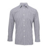 MEN'S LONG SLEEVE GINGHAM COTTON MICROCHECK SHIRT