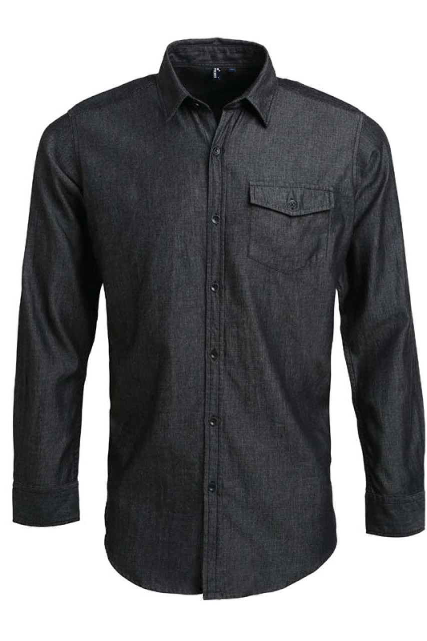 MEN’S JEANS STITCH DENIM SHIRT