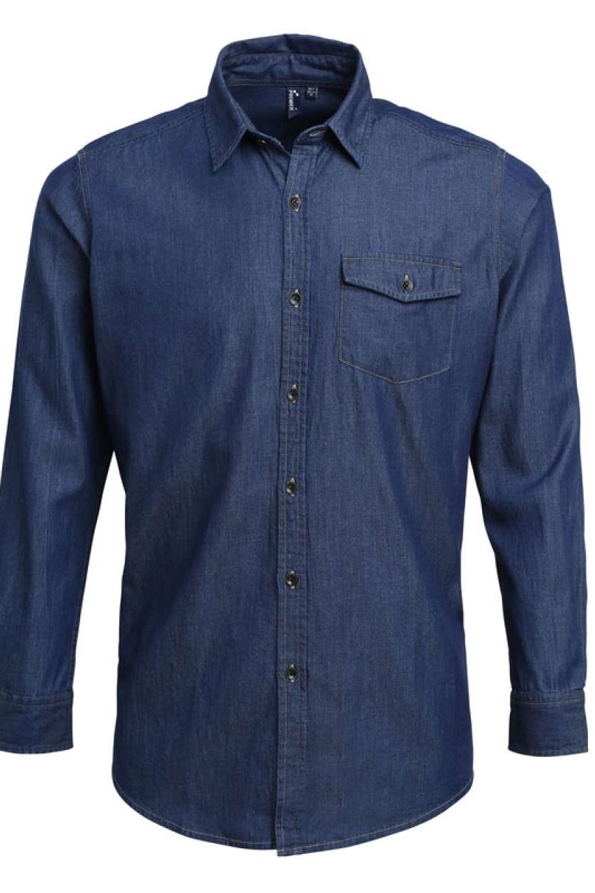 MEN’S JEANS STITCH DENIM SHIRT