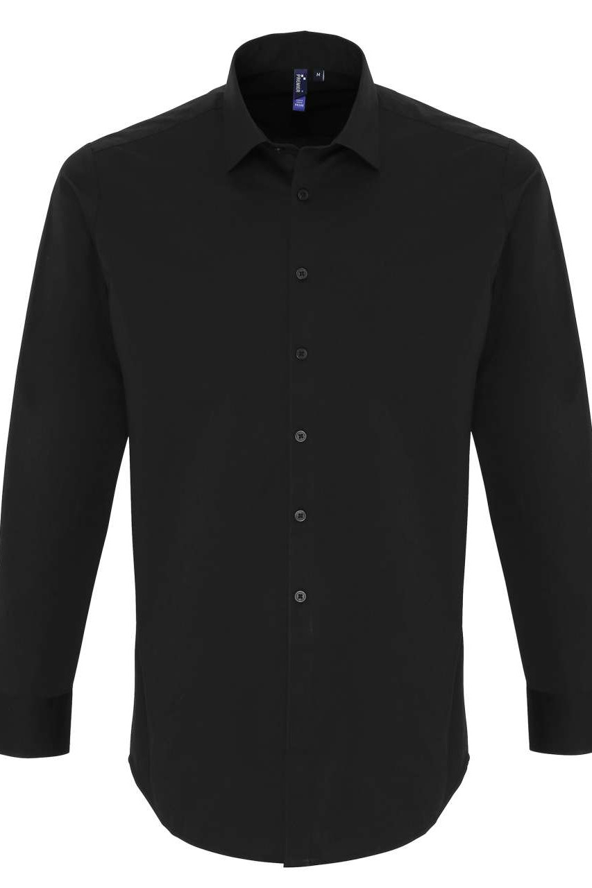 MEN'S STRETCH-FIT COTTON POPLIN LONG SLEEVE SHIRT