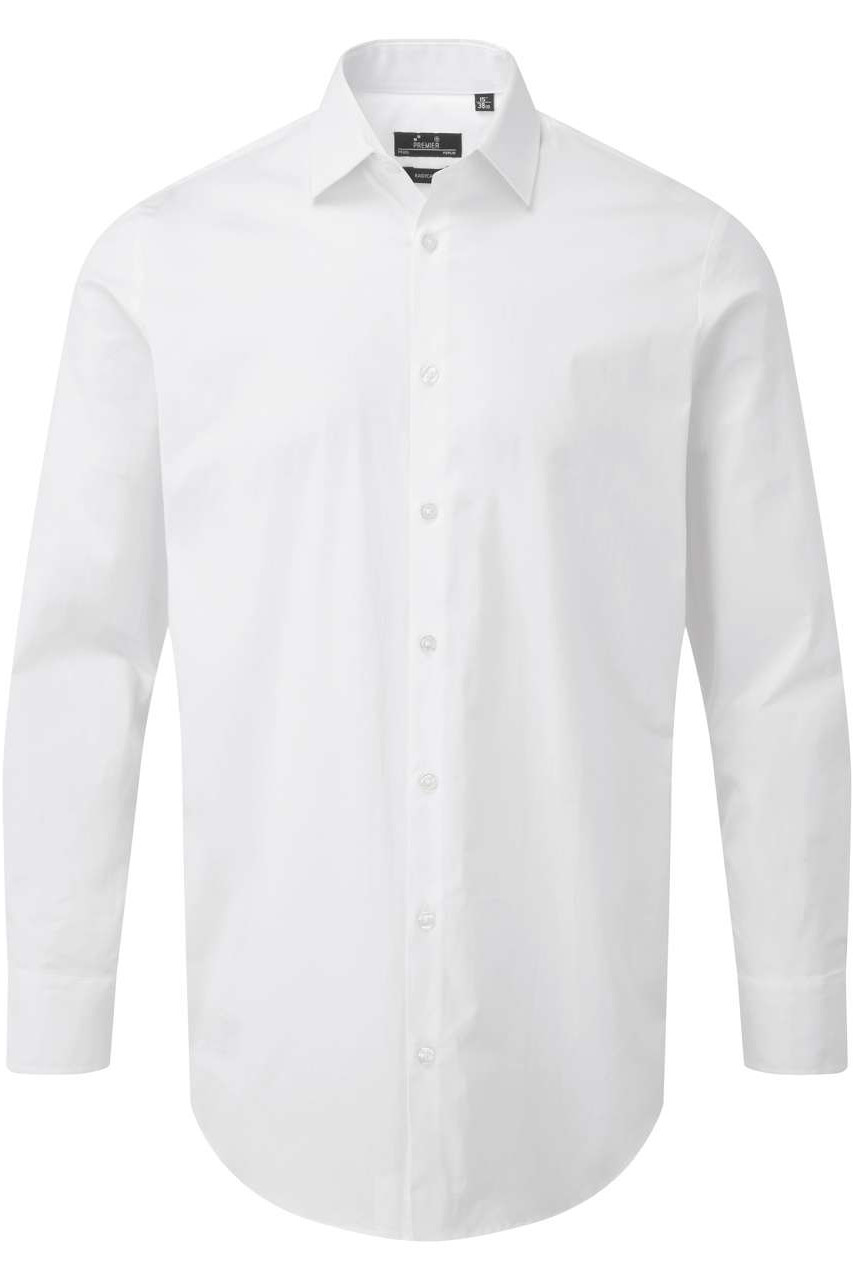 MEN'S STRETCH-FIT COTTON POPLIN LONG SLEEVE SHIRT