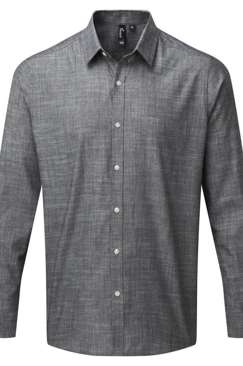 MEN'S COTTON SLUB CHAMBRAY LONG SLEEVE SHIRT
