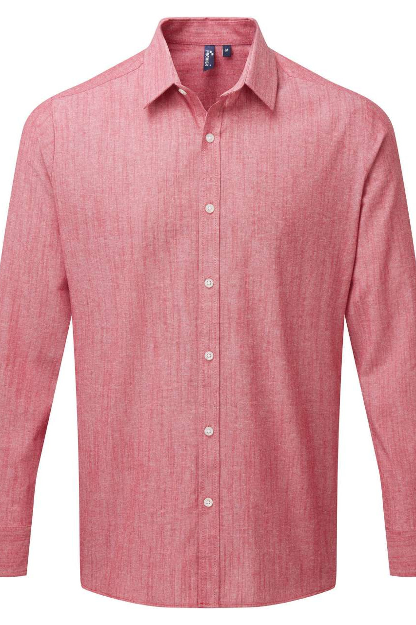 MEN'S COTTON SLUB CHAMBRAY LONG SLEEVE SHIRT