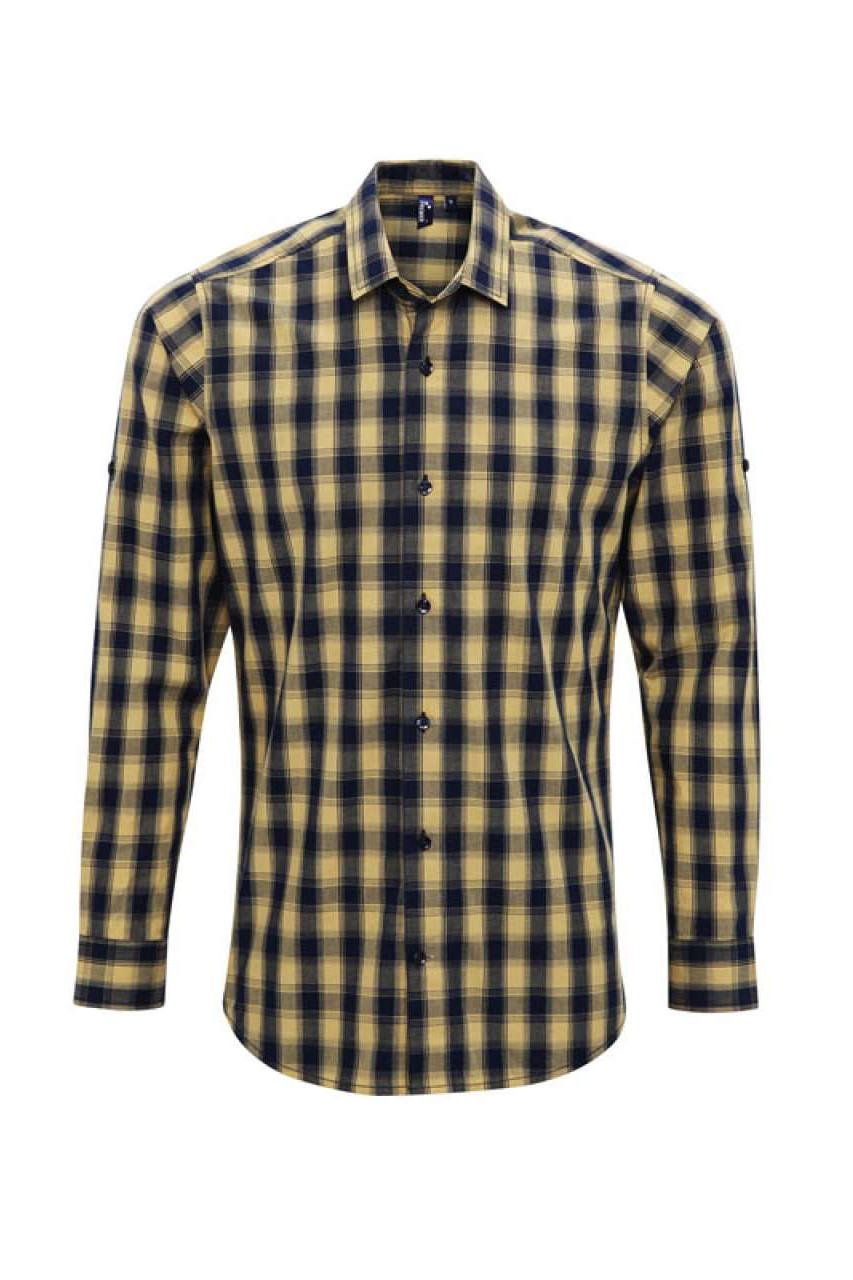 'MULLIGAN' CHECK - MEN'S LONG SLEEVE COTTON SHIRT