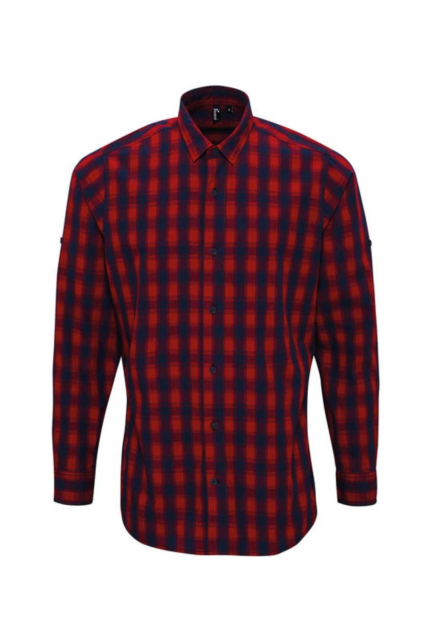 'MULLIGAN' CHECK - MEN'S LONG SLEEVE COTTON SHIRT