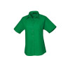 WOMEN'S SHORT SLEEVE POPLIN BLOUSE
