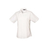 WOMEN'S SHORT SLEEVE POPLIN BLOUSE