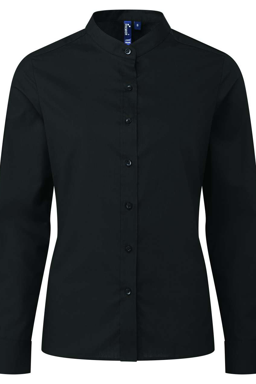 WOMEN’S BANDED COLLAR 'GRANDAD' SHIRT