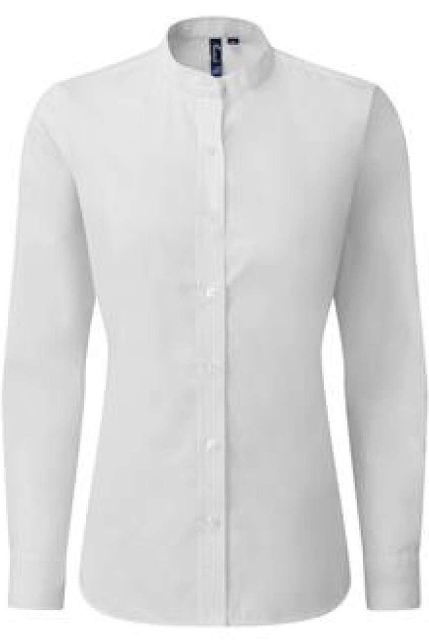 WOMEN’S BANDED COLLAR 'GRANDAD' SHIRT