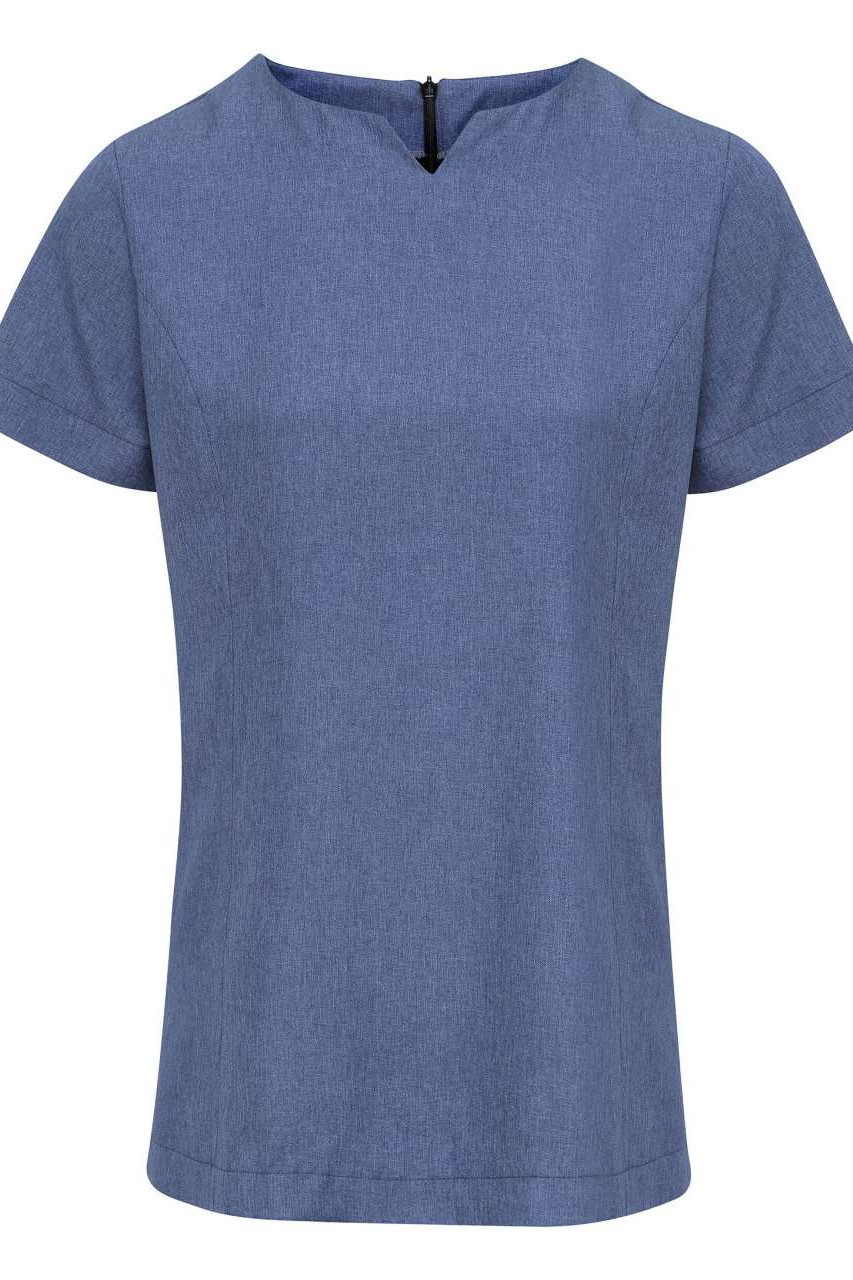 ‘VIOLA' LINEN-LOOK CUT NECK BEAUTY TUNIC