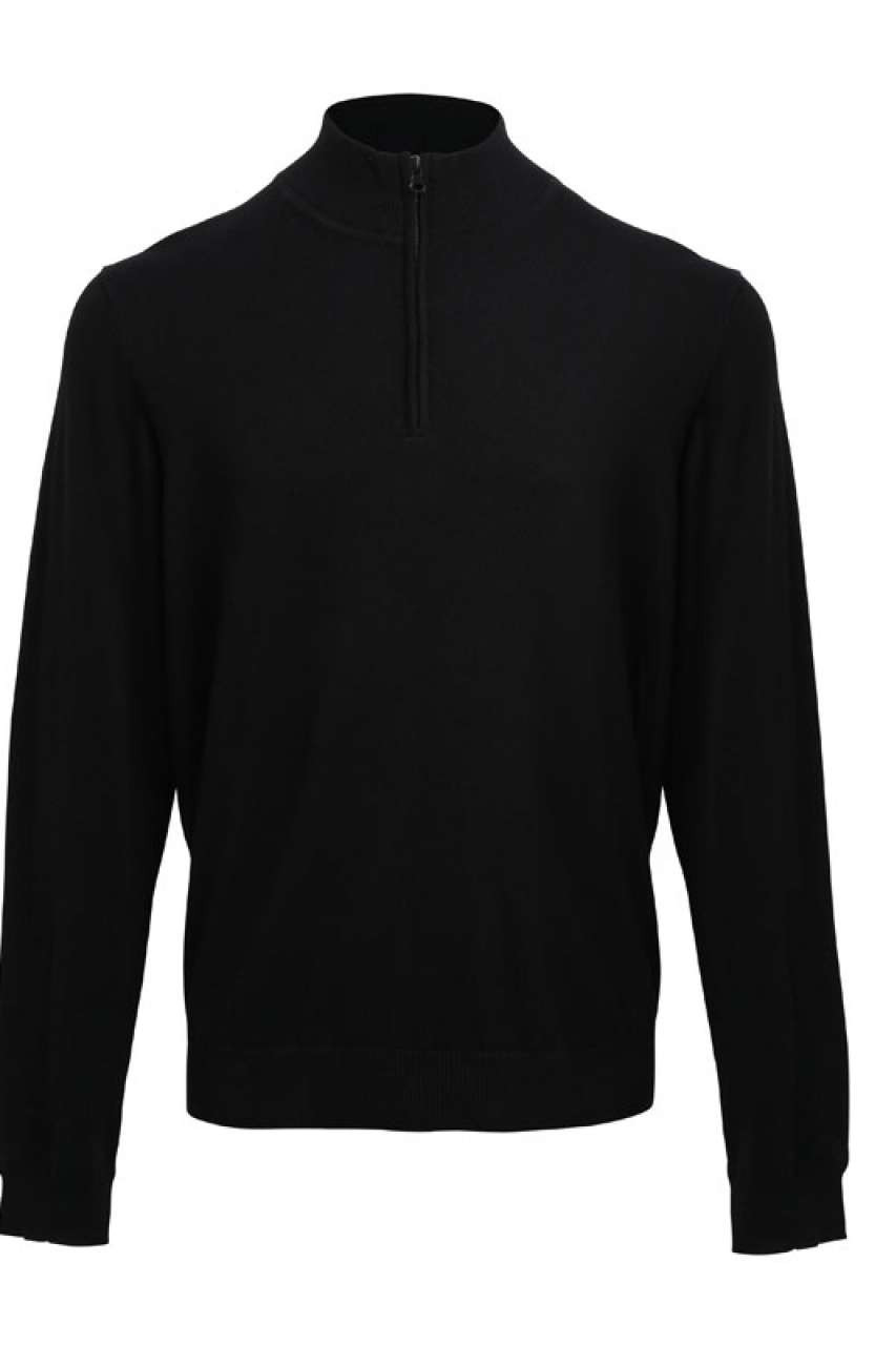 MEN'S QUARTER-ZIP KNITTED SWEATER