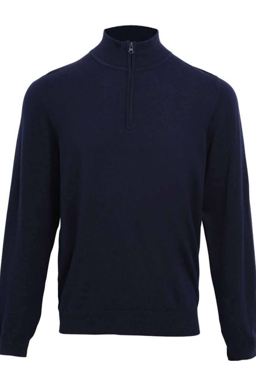 MEN'S QUARTER-ZIP KNITTED SWEATER