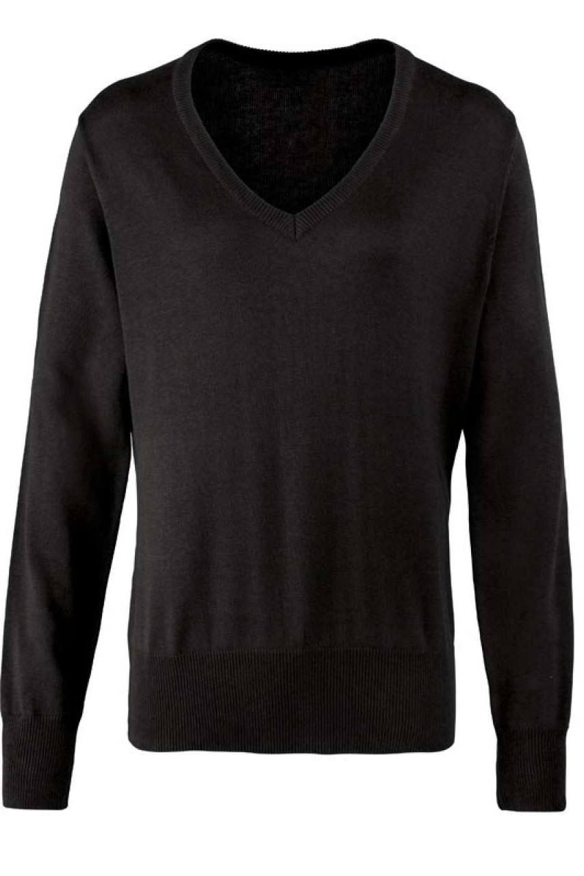 WOMEN'S KNITTED V-NECK SWEATER