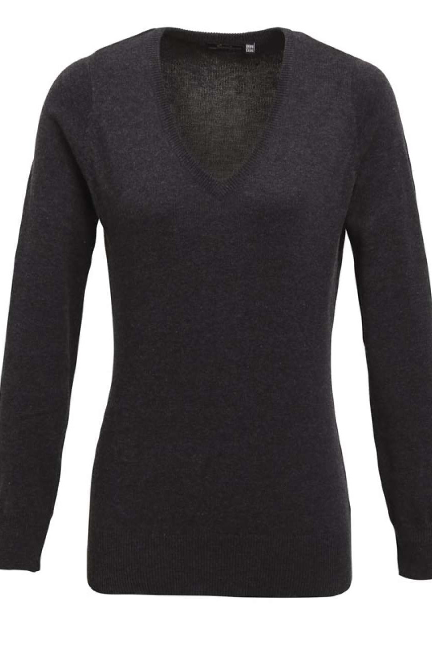 WOMEN'S KNITTED V-NECK SWEATER