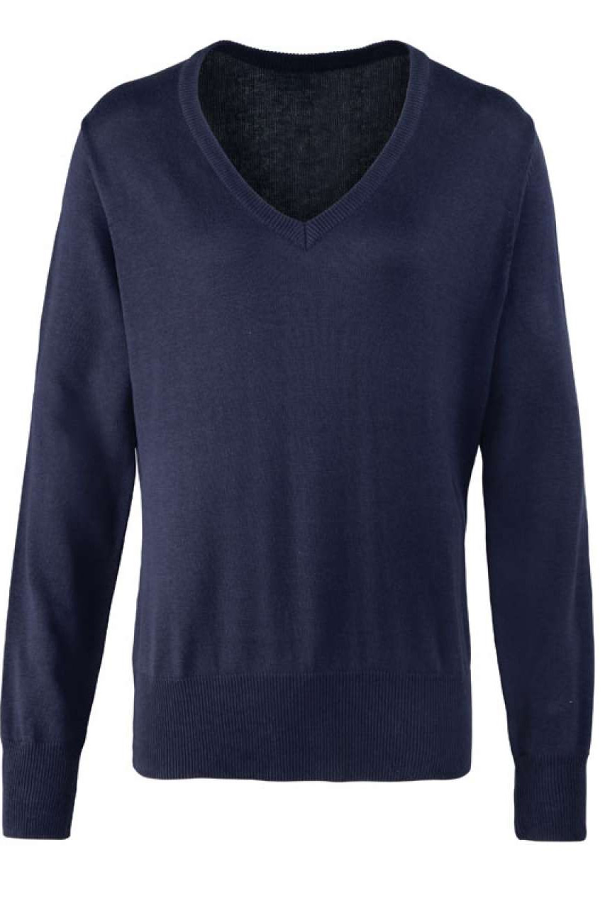 WOMEN'S KNITTED V-NECK SWEATER