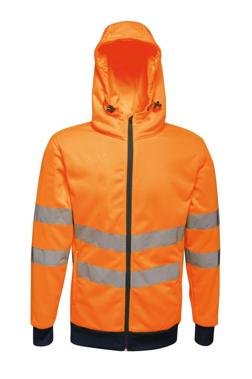 HI VIS PRO FULL ZIP STRETCH HOODIE JACKET