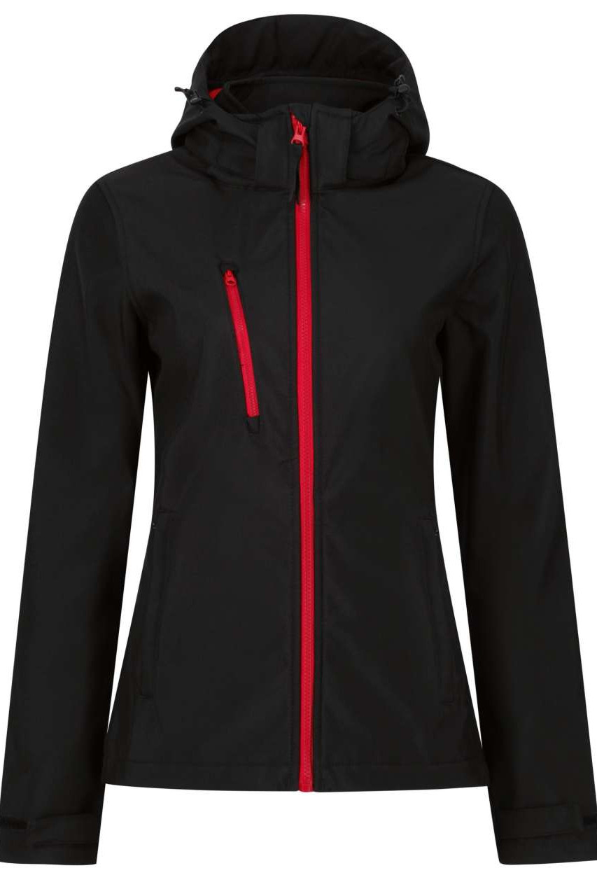 WOMEN'S VENTURER 3 LAYER HOODED PRINTABLE SOFTSHELL JACKET