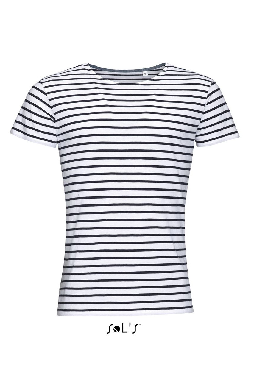 SOL'S MILES MEN - ROUND NECK STRIPED T-SHIRT